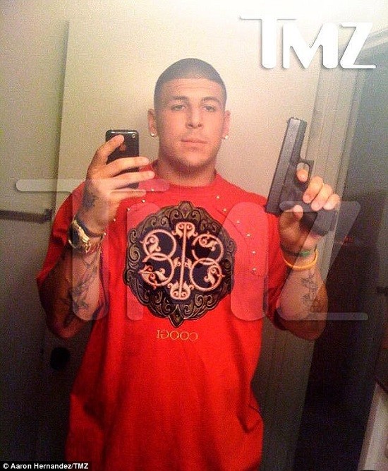 Hernandez with a gun.