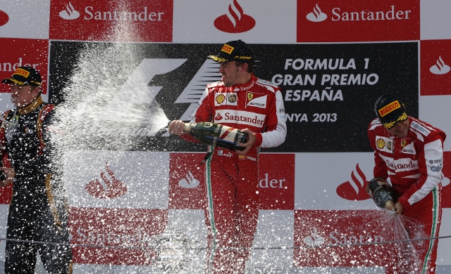 Fernando Alonso Kimi Rakkonen Felipe Massa Formula One Spanish GP