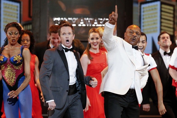 Host Neil Patrick Harris and retired boxer Mike Tyson