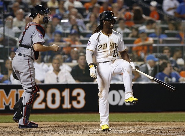 National League's Andrew McCutchen, of the Pittsburgh Pirates