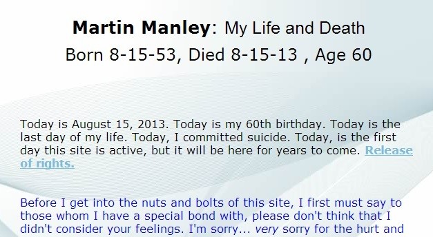 Martin Manley Suicide