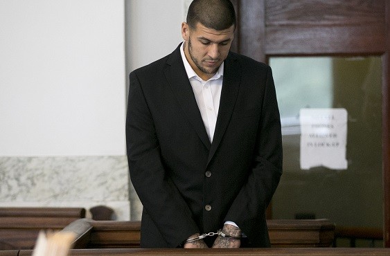 Aaron Hernandez In Court Laughing and Joking With Bailiff As Next