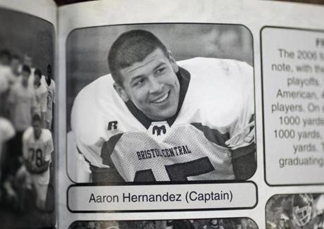 Aaron Hernandez in high school
