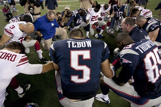 New England Patriots quarterback Tim Tebow