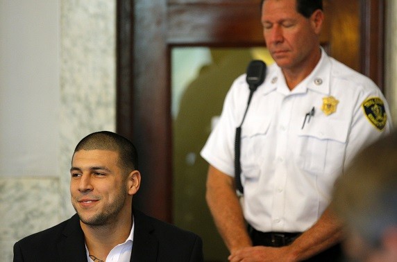 Aaron Hernandez, former player for the NFL's New England Patriots 
