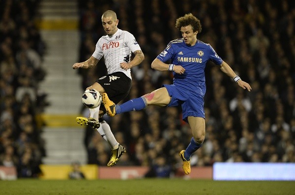 Mladen Petric Fulham David Luiz Chelsea