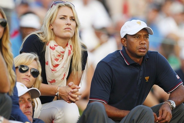 U.S. golfer Tiger Woods and girlfriend Lindsey Vonn