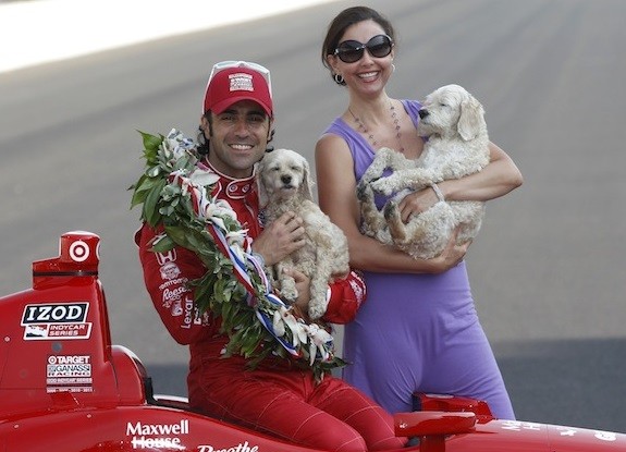Chip Ganassi Racing driver Dario Franchitti with wife Ashley Judd