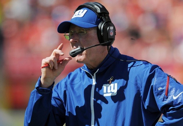 New York Giants head coach Tom Coughlin 