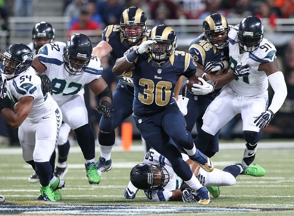St. Louis Rams running back Zac Stacy 