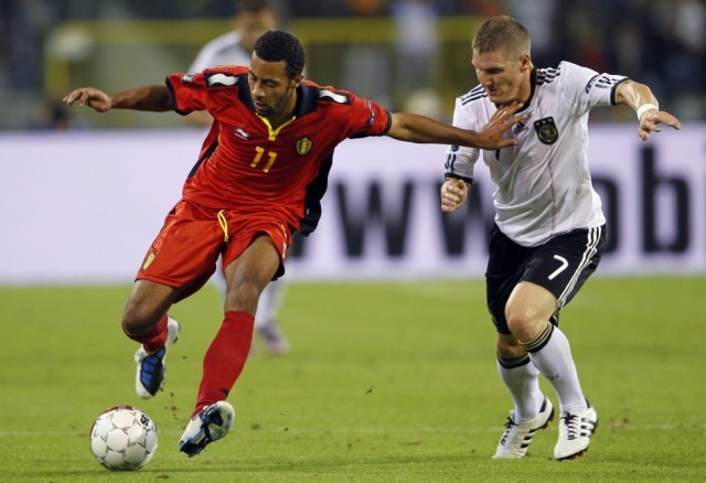 Dembele in action for Belgium against Germany
