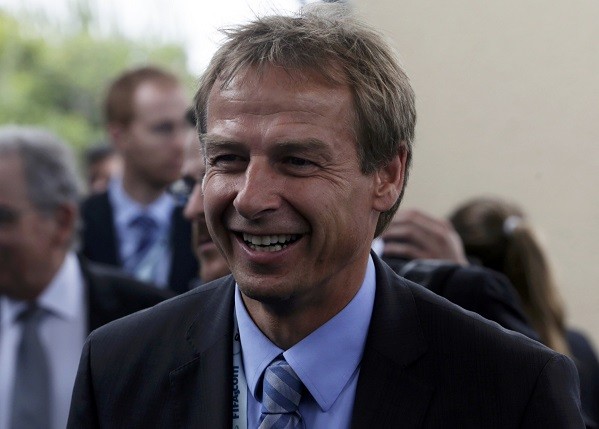 U.S. coach Jurgen Klinsmann arrives