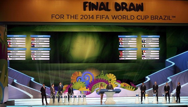 The groups for the 2014 World Cup finals