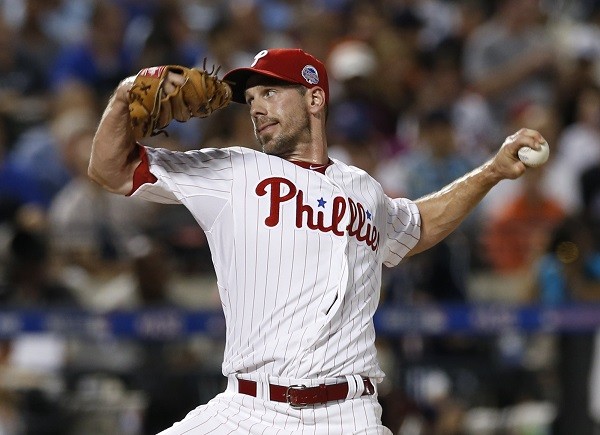 National League's Cliff Lee, of the Philadelphia Phillies