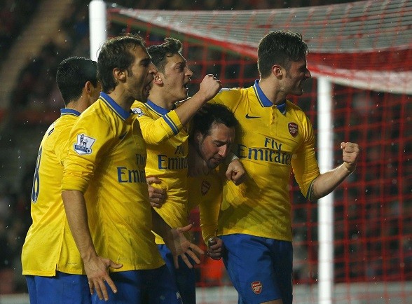 Arsenal's Santi Cazorla against Southampton