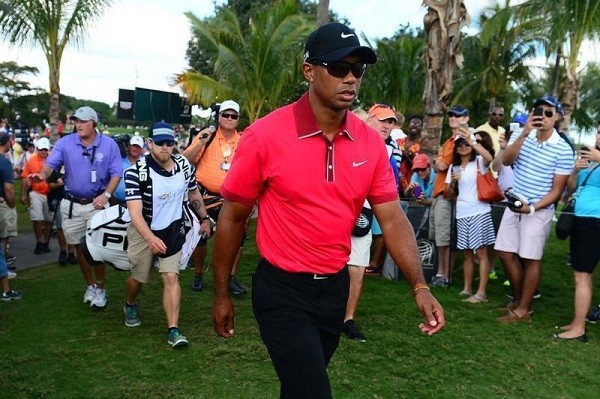 Tiger Woods walks