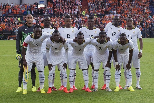 Ghana's national soccer team poses fo