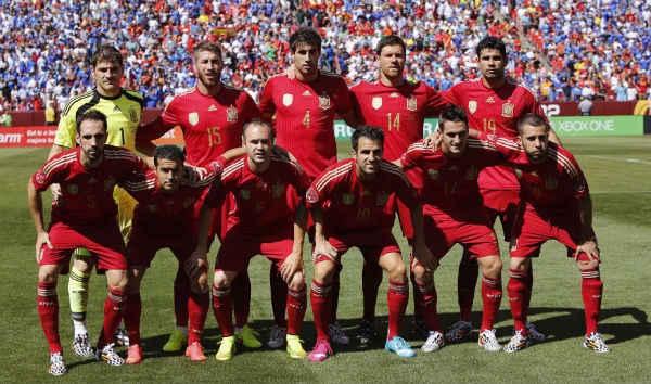Spain's starting team