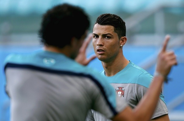 Portugal's Cristiano Ronaldo looks