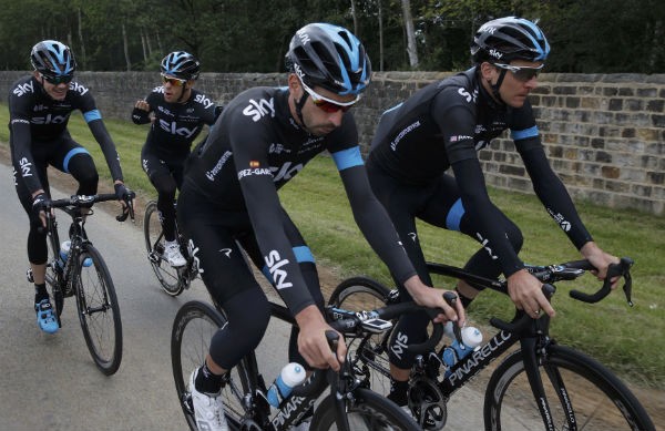 Team Sky riders including Christopher Froome