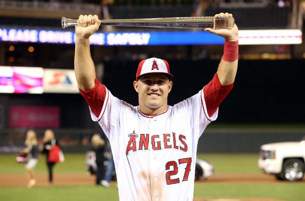 American League outfielder Mike Trout