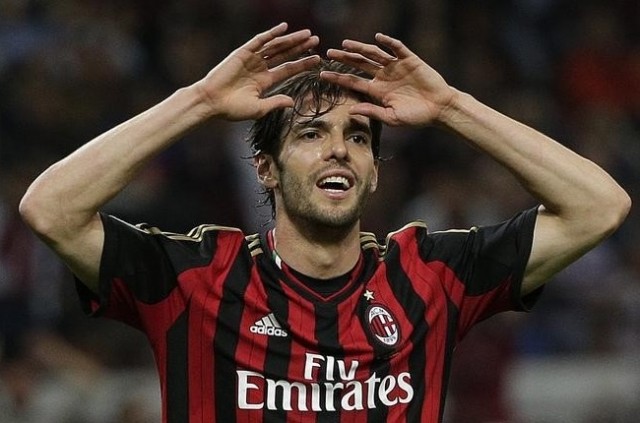 AC Milan's Kaka reacts during the Italian Serie A