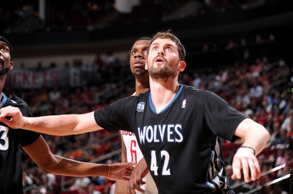 Kevin Love #42 of the Minnesota Timberwolves