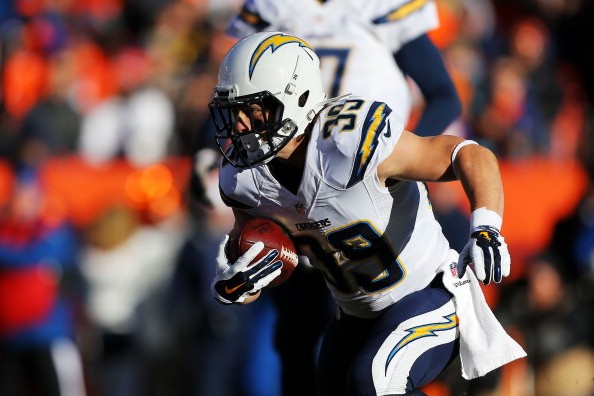 Danny Woodhead #39 of the San Diego Chargers