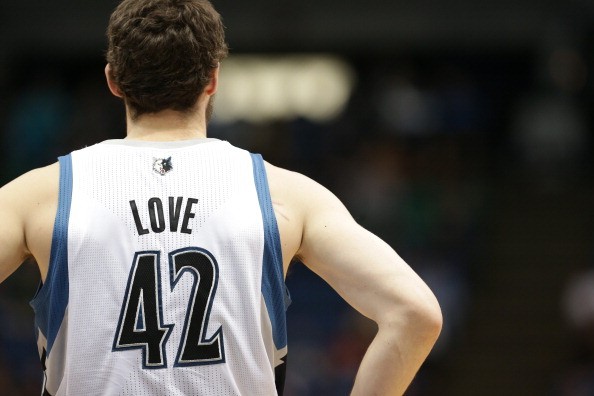 Kevin Love #42 of the Minnesota Timberwolves