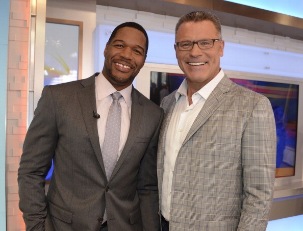 Michael Strahan is surprised by his good friend and colleague