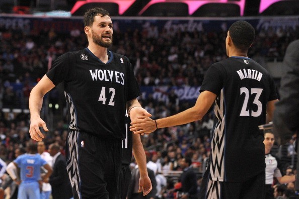 Kevin Love #42 of the Minnesota Timberwolves 