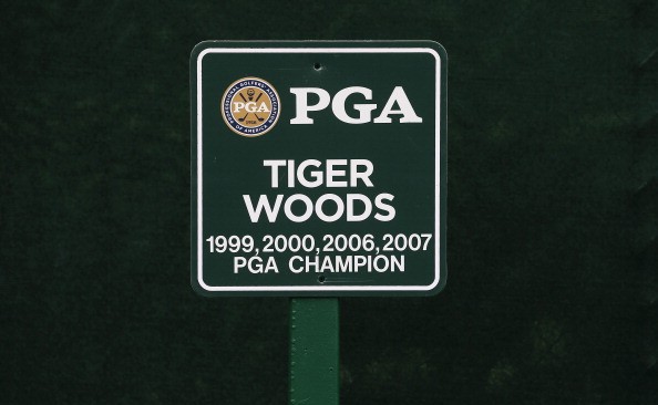 The vacant parking spot of Tiger Woods