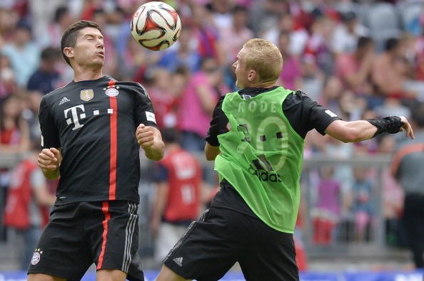 Bayern Munich's Polish striker Robert Lewandowski