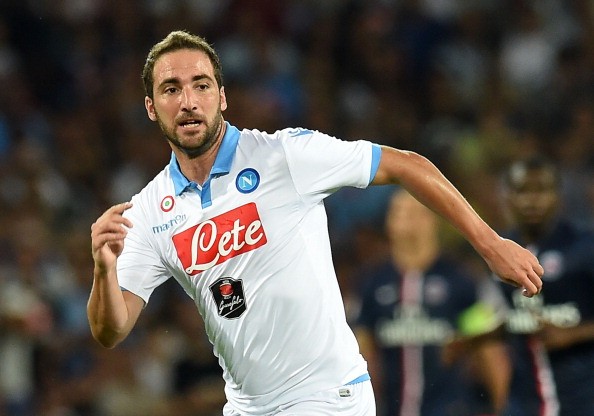 Gonzalo Higuain of Napoli in action during 