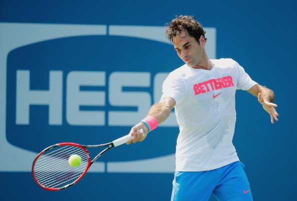 Roger Federer of Switzerland r