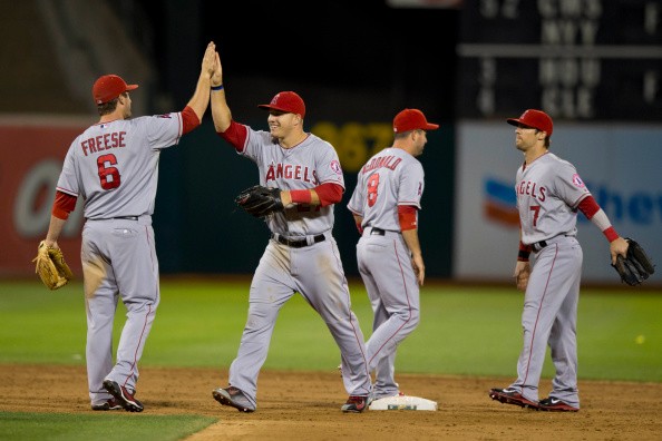 David Freese #6 of the Los Angeles Angels 
