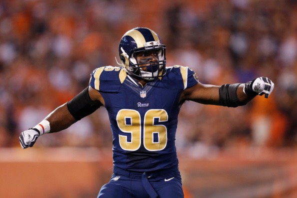 Michael Sam #96 of the St. Louis Rams