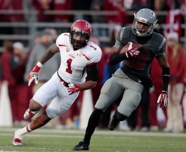 Dom Williams #80 of the Washington State Cougars 