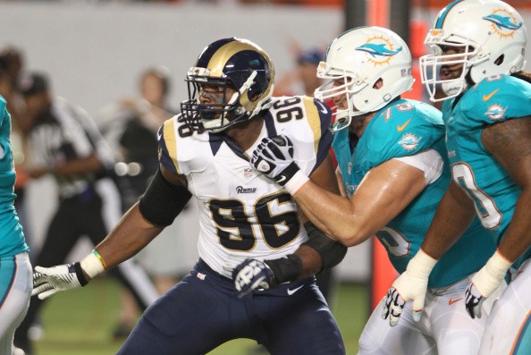 Defensive end Michael Sam #96 of the St. Louis Rams