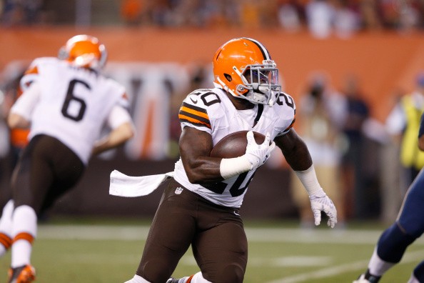 Terrance West #20 of the Cleveland Browns 
