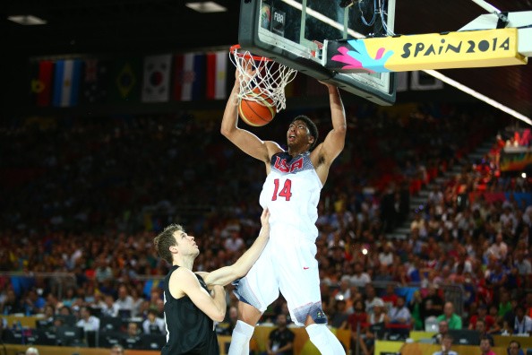 Anthony Davis #14 of the USA Basketball Men's National Team 