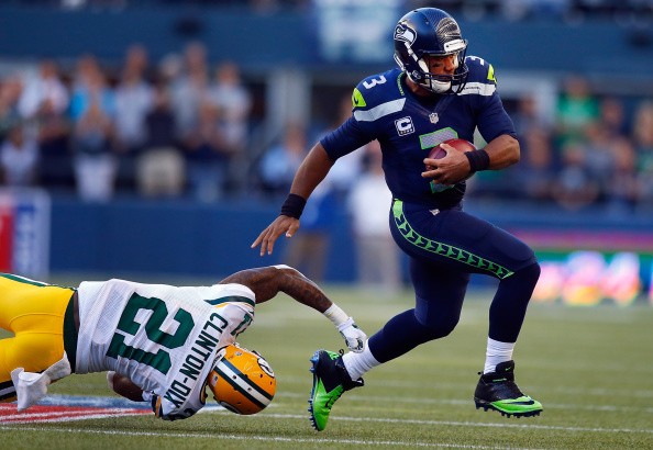 Quaterback Russell Wilson #3 of the Seattle Seahawks 