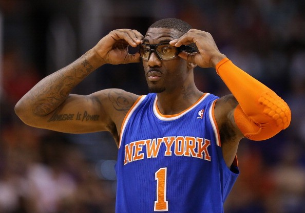 Amar'e Stoudemire #1 of the New York Knicks