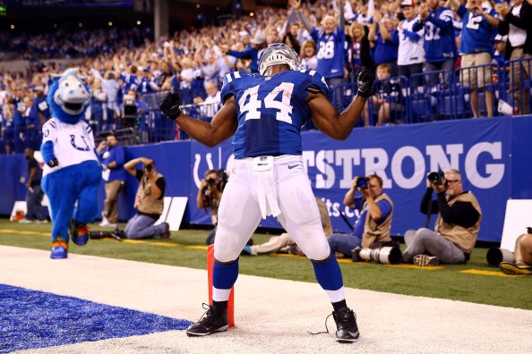 Running back Ahmad Bradshaw #44 of the Indianapolis Colts