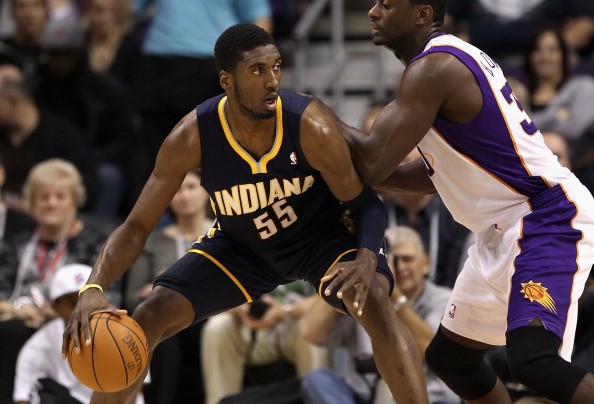 Roy Hibbert #55 of the Indiana Pacer