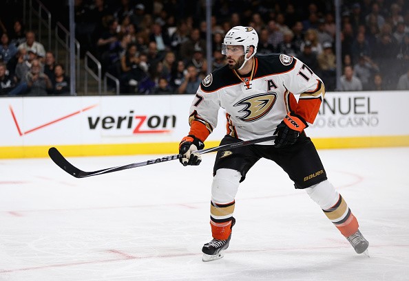 Ryan Kesler #17 of the Anaheim Ducks