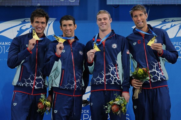 Nathan Adrian; Michael Phelps; Kevin Cordes; Matt Grevers