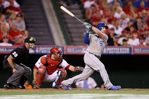 Mike Moustakas #8 of the Kansas City Royals
