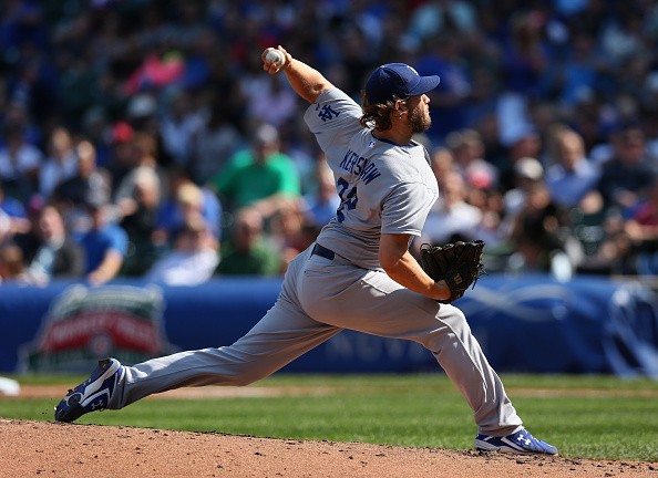 Clayton Kershaw #22 of the Los Angeles Dodgers