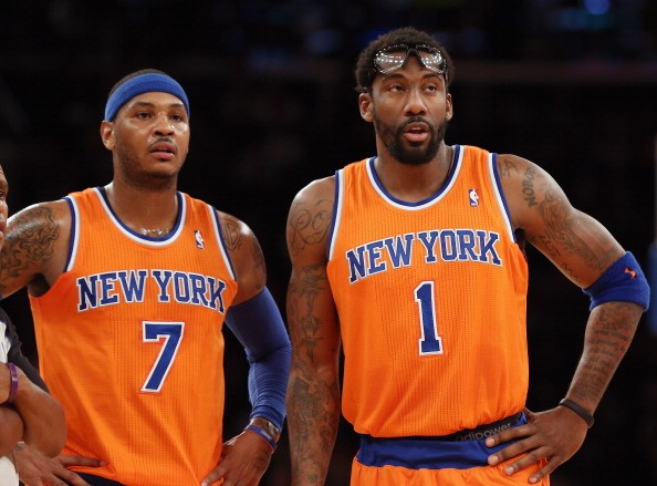 Carmelo Anthony #7 and Amar'e Stoudemire 